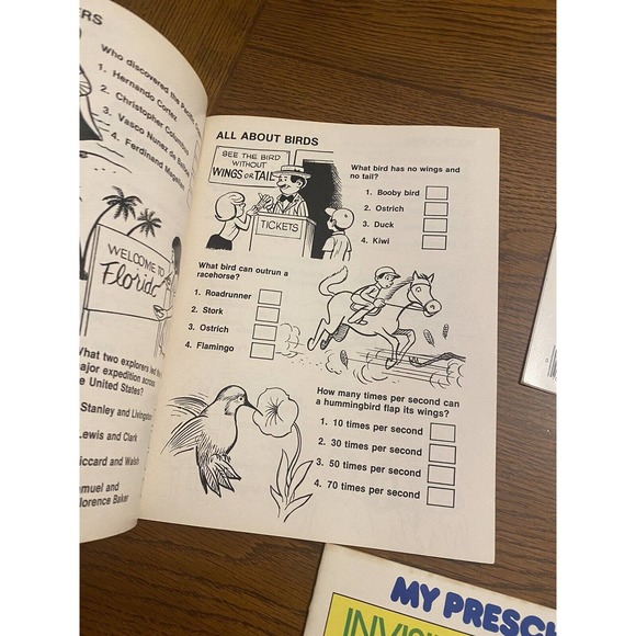 Vintage 1986 Creative Child Press Invisible Ink Activity Books Quiz Lot Of 3 NOS - Picture 7 of 12